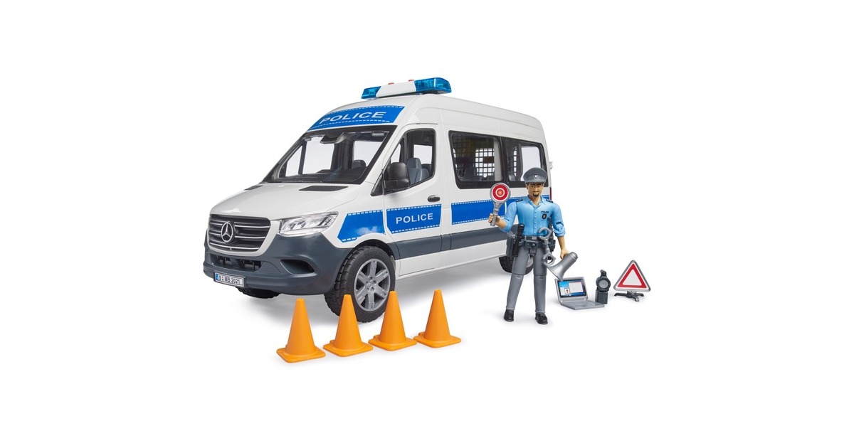 bruderMercedes-Benz Sprinter politiebus met licht en geluid Modelvoertuig  (02683)