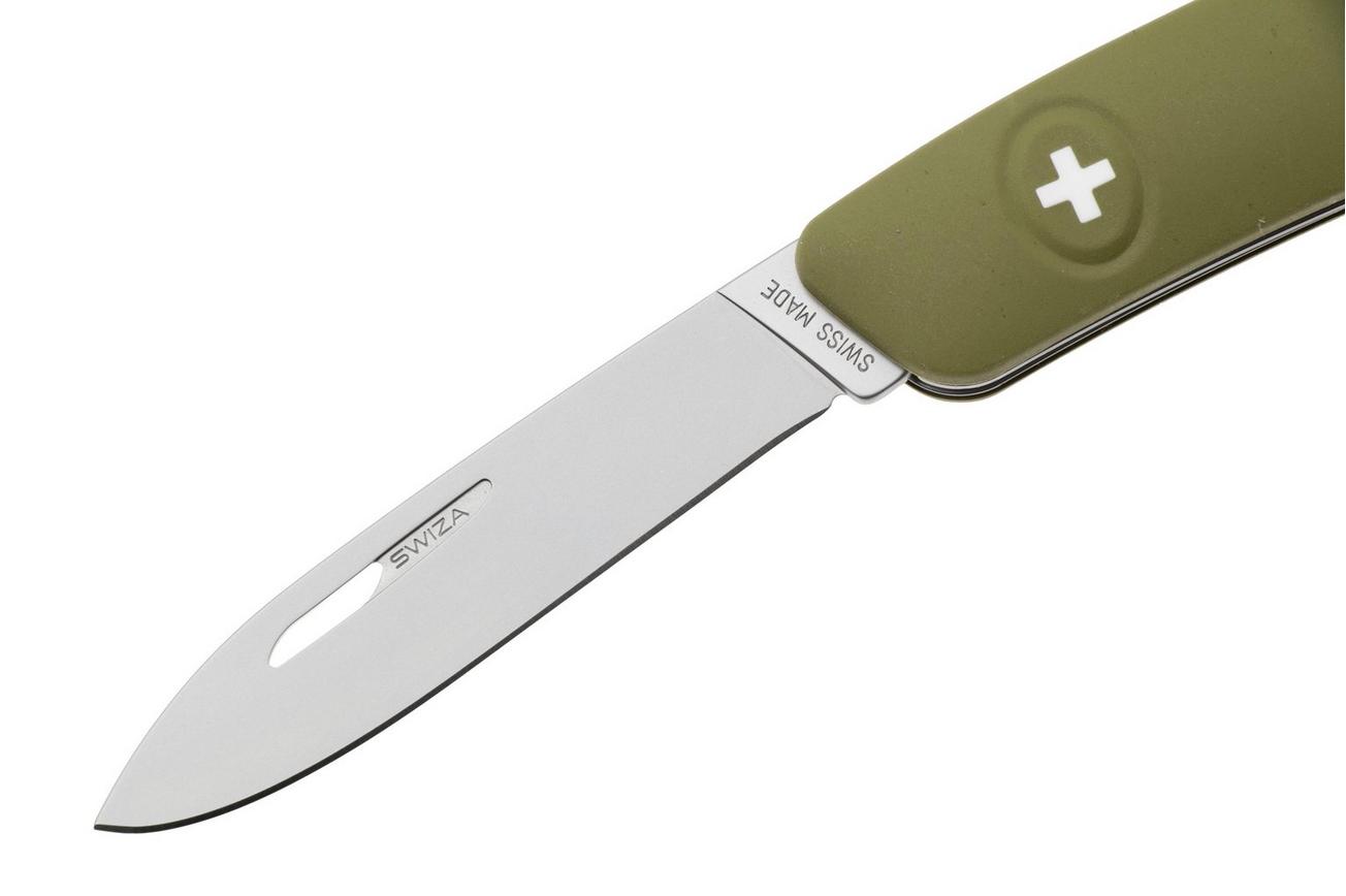 Swiza D01 AM, KNI.0016.1050, Olive, Zwitsers zakmes, 4 tools