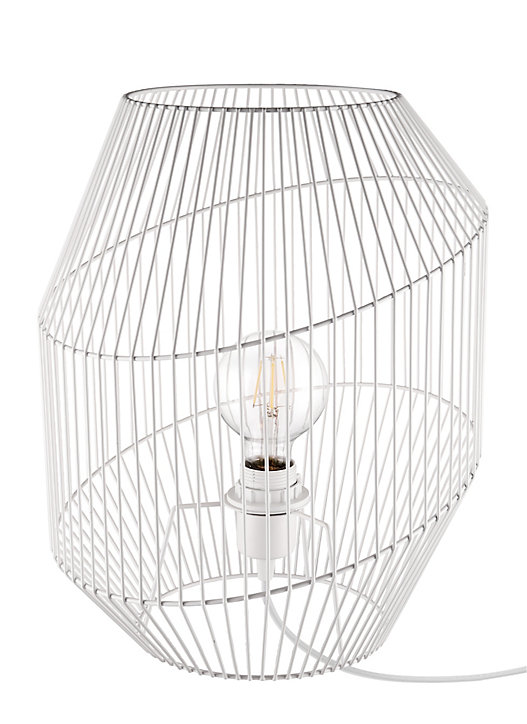 Lampe de table incandescent Tsolma GoodHome E27 blanc mat