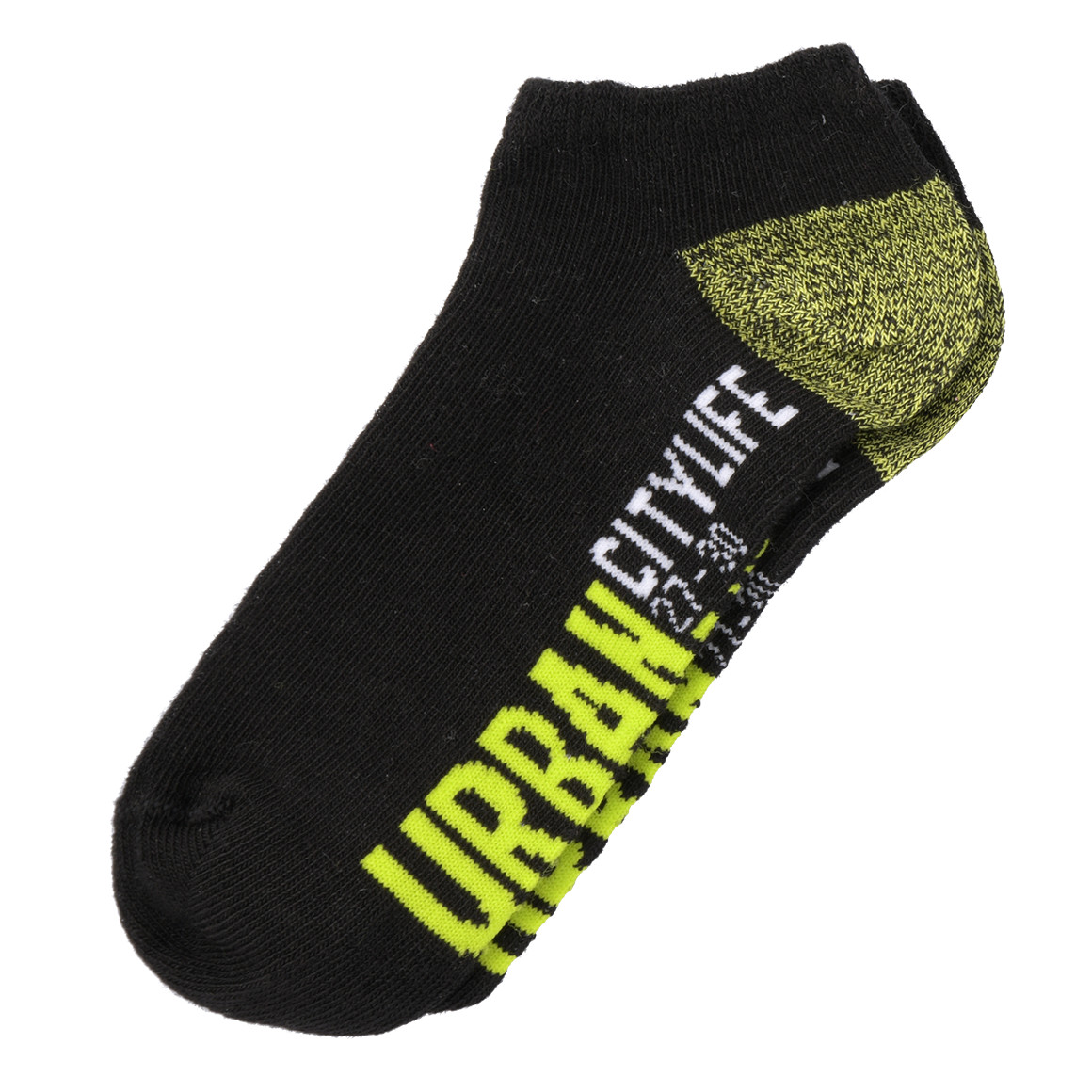 Topolino 3 Paar Jungen Sneaker-Socken im Set neongrün / hellgrau / schwarz