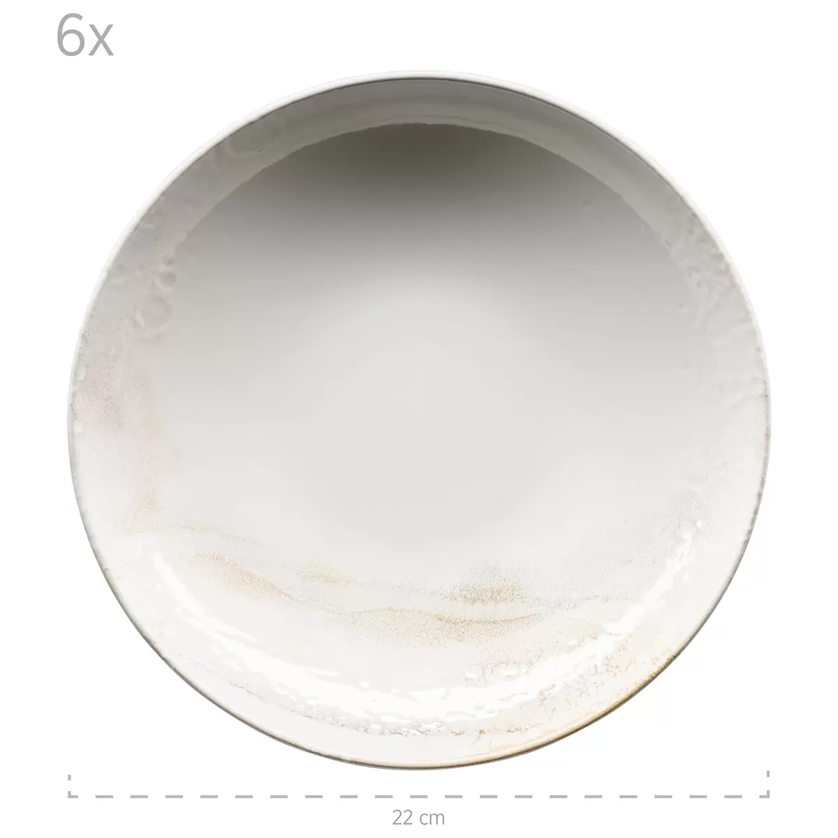 Tellerset 18-tlg. OSSIA beige,braun,grau,weiss