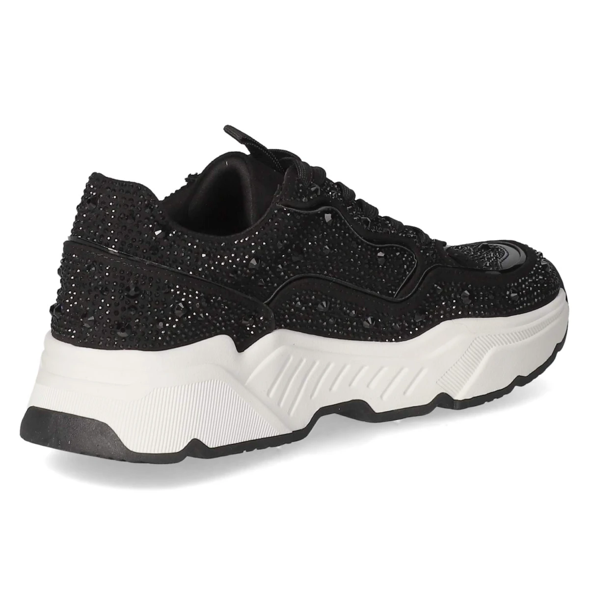 La StradaLow Sneaker - Black micro + stones