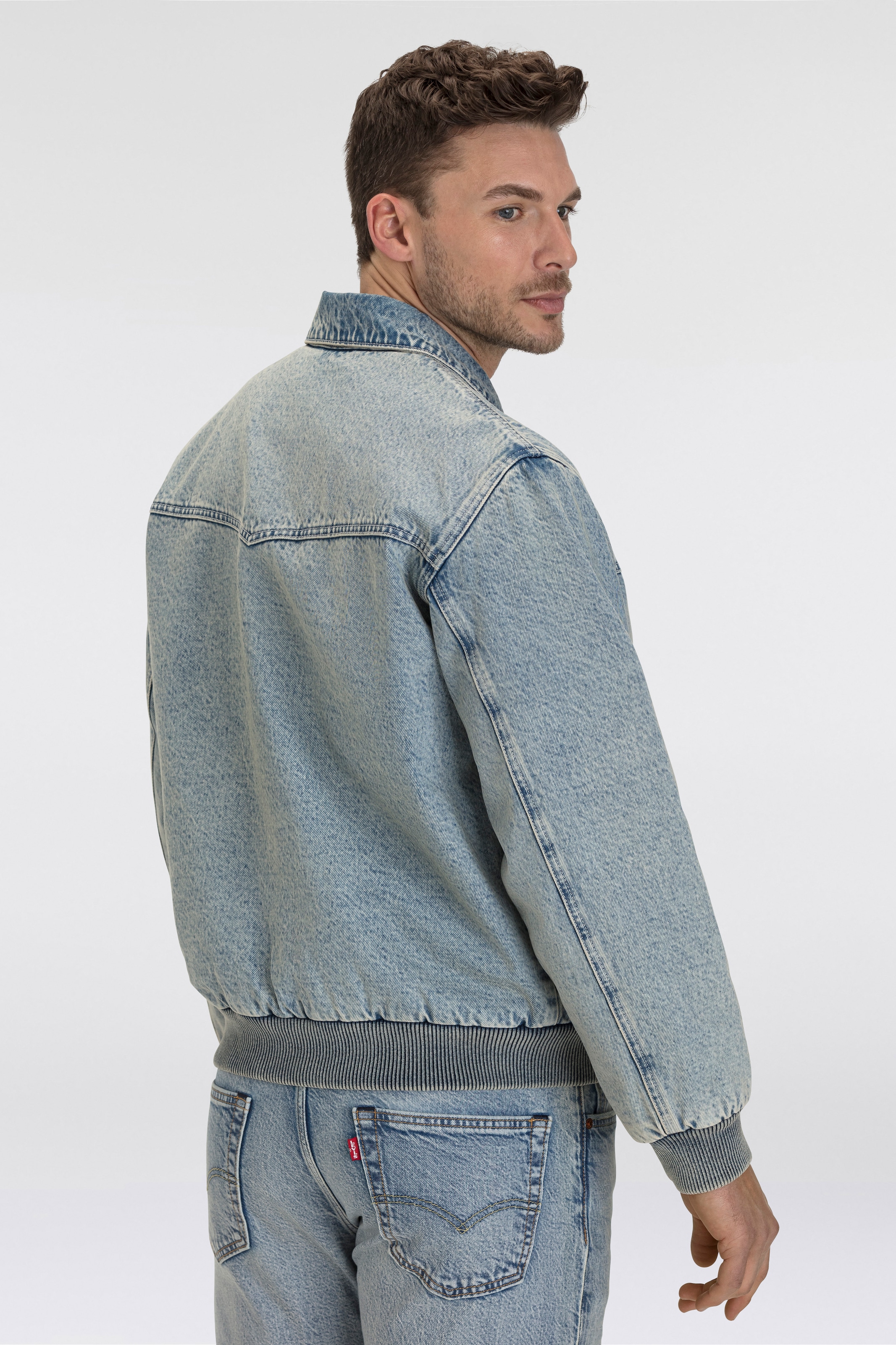 Levi's® Jeansjacke mit Rippbündchen