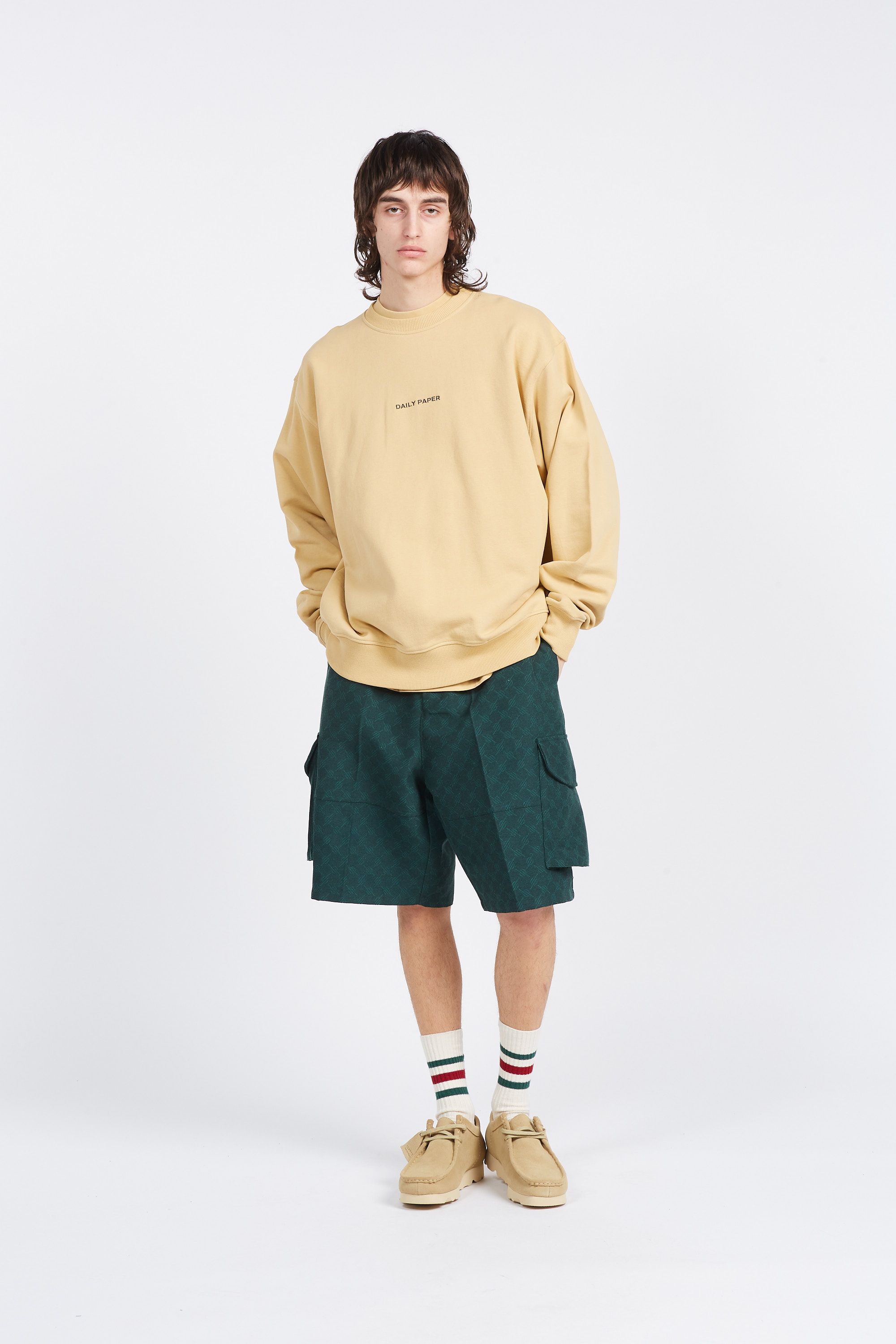 Daily Paper Sweatshirt shield crowd relaxed sweater Beige