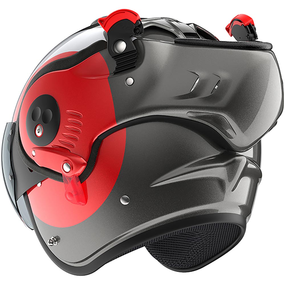 Roof - Casque Boxer Alpha Focus Anthracite / Rouge / Aluminium