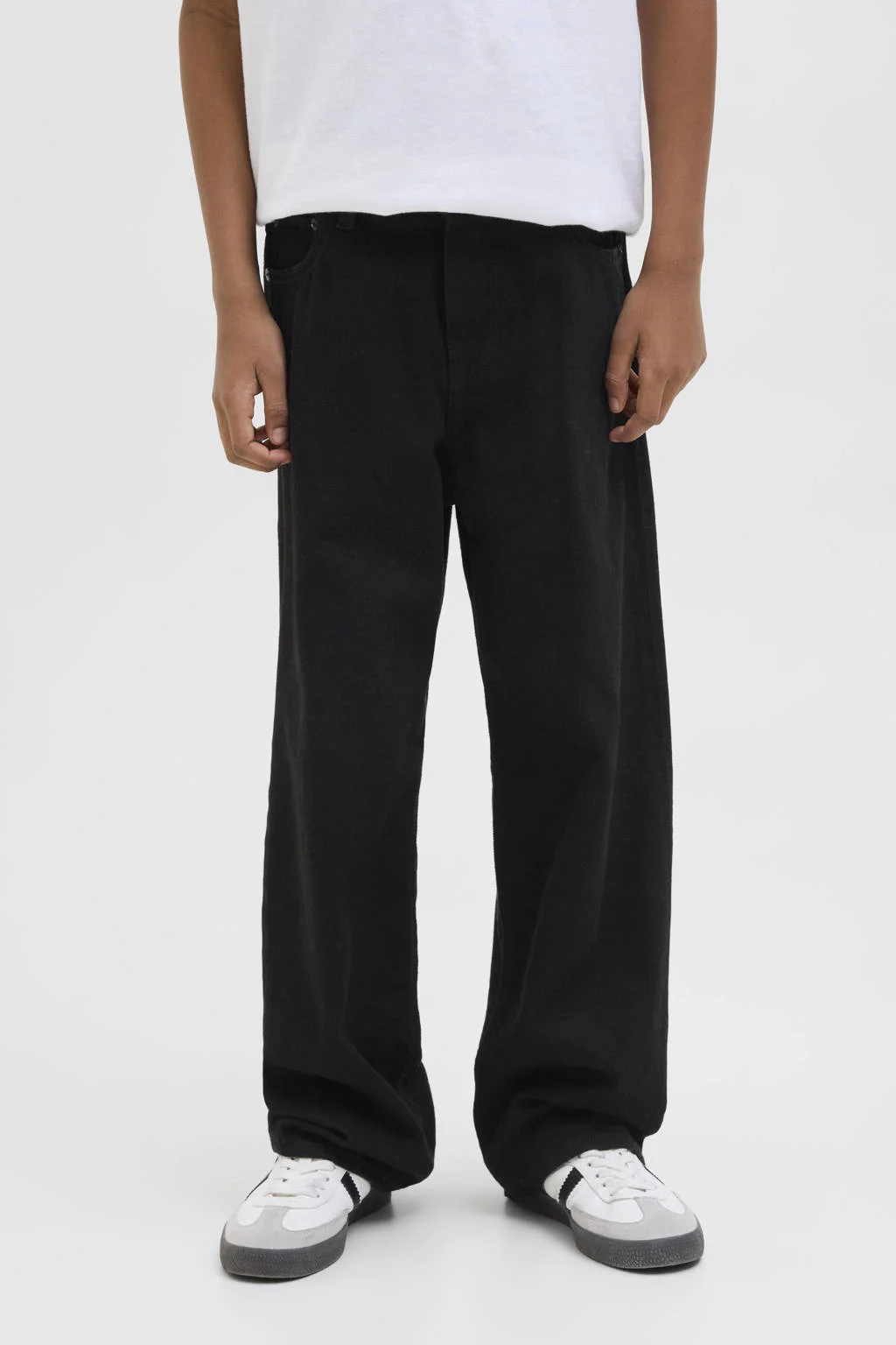 JACK & JONES JUNIOR high waist baggy jeans black denim