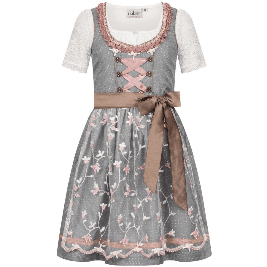 Nübler Kinderdirndl 3-teilig Jasmin Grau
