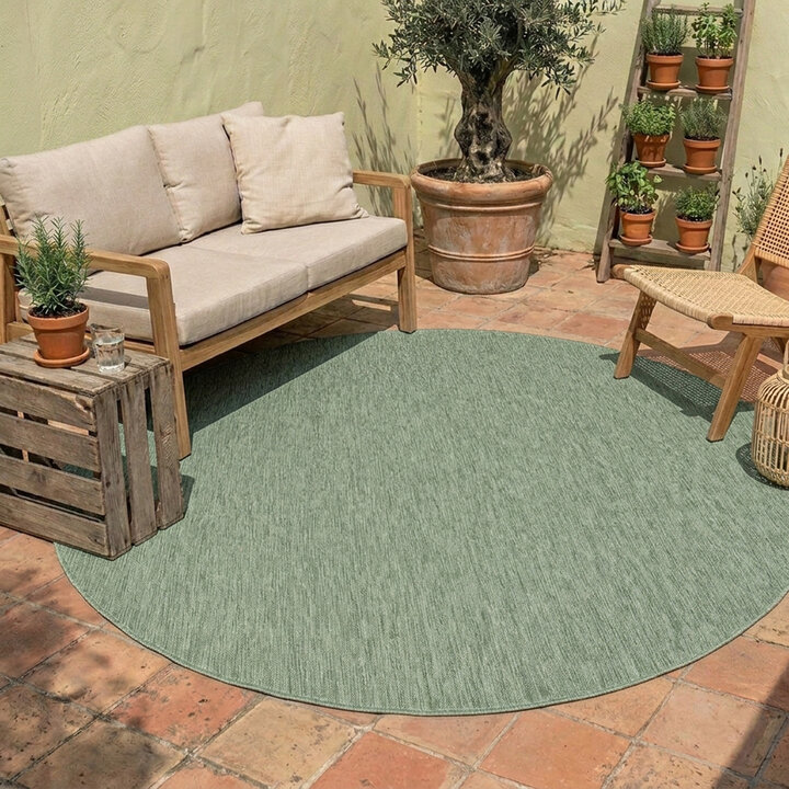 Rond buitenkleed - Costa Groen | Zomerse budgettopper!