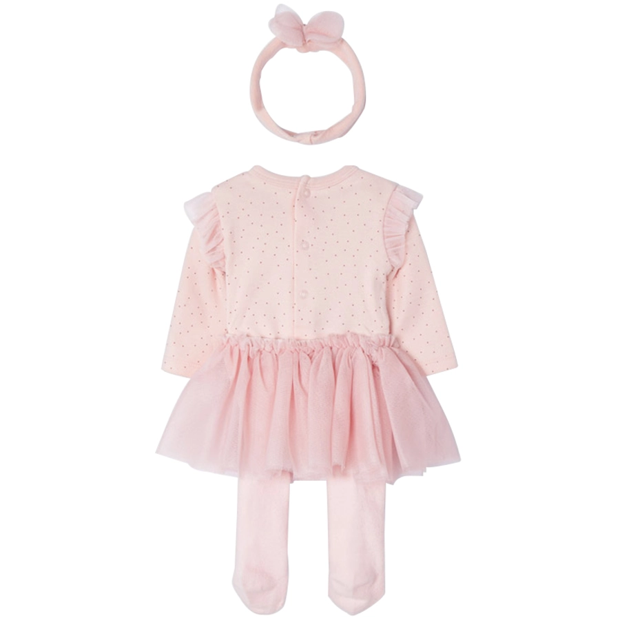 Mayoral Set aus Rock Tutu und Body mit Haarreifen rosa