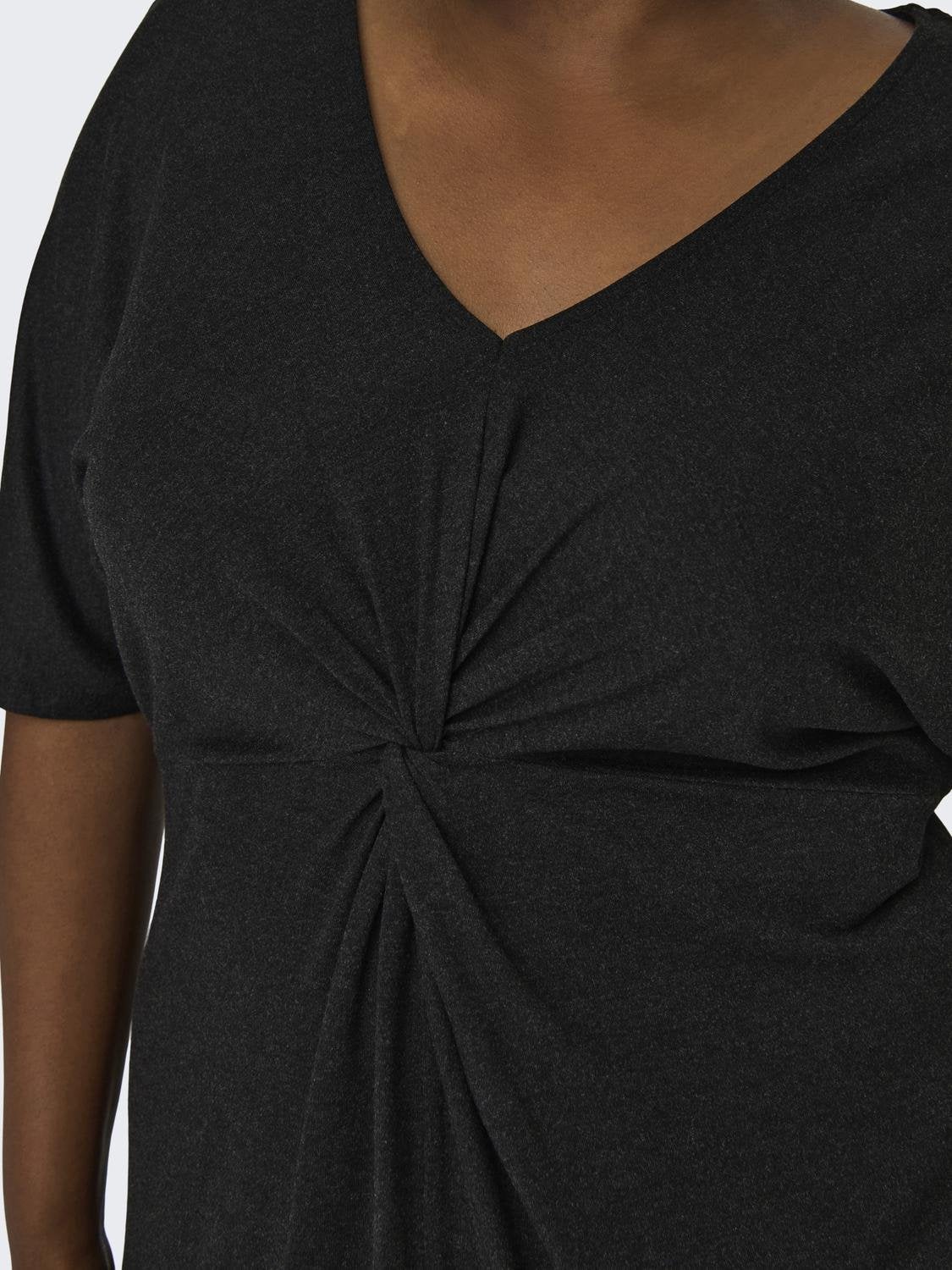 CARPILI Kurzes Kleid Dark Grey Melange