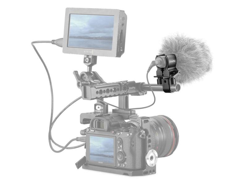 Smallrig Universal Shotgun Microphone Mount Universelle Mikrofonhalterung mit einem Durchmesser von 19-25 mm