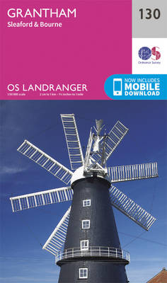 Grantham, Sleaford & Bourne - OS Landranger Map 130 (Sheet map, folded)