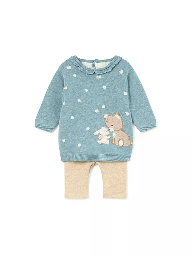 MAYORAL Baby Set Kleid und Leggings 2-teilig hellblau