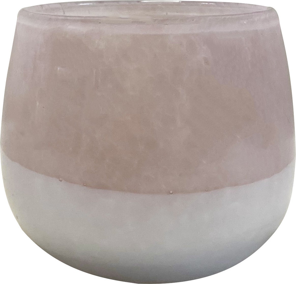 Hakbijl Glass vaas Imani taupe D 9 H 9 cm