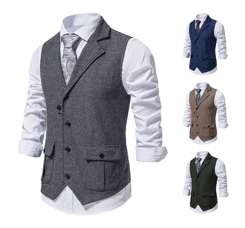 Fireon - Vest met zakdetail en enkele rij knopen