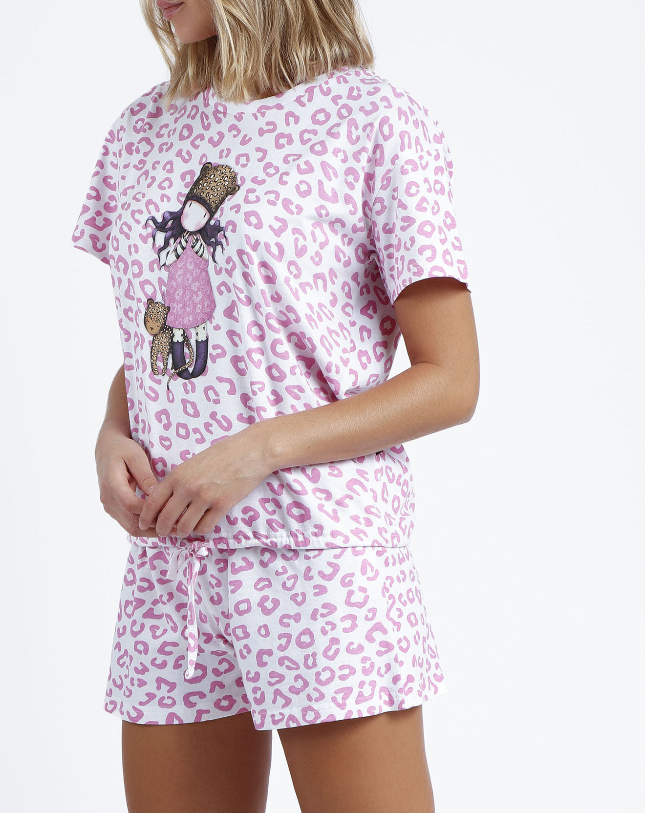Santoro Gorjuss Pyjama T-Shirt & Short Céleste rose