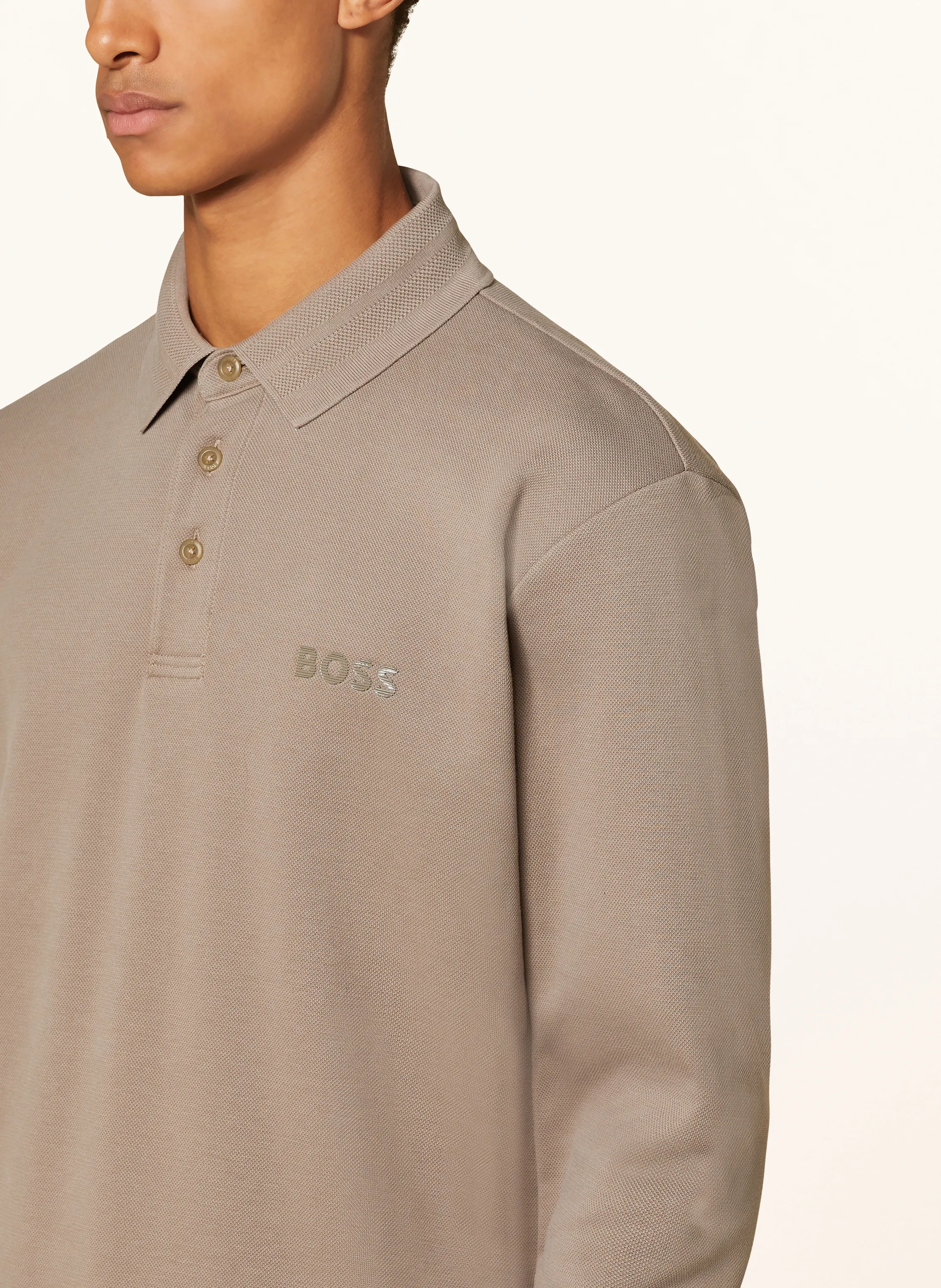 BOSS Piqué-Poloshirt PLISY MIRROR