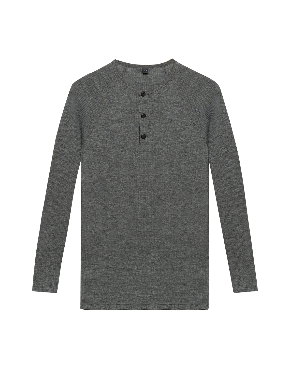 Shirt met knopen van merinowol voor heren