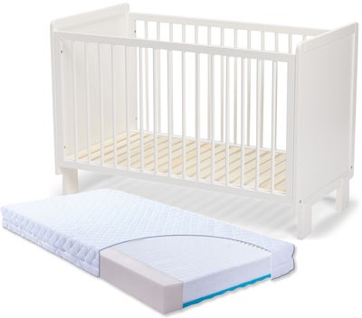 JLY ALMA Heaven Sprinkelseng + Babymatex Madrass Carpathia 60x120, Hvit