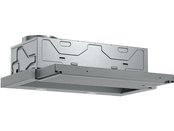 Bosch Serie | 4 DFL064A52 - Hætte - teleskopisk - Niche - bredde: 52.6 cm - dybde: 29 cm - udtrækning og recirkulation (-) - med intern motor - metalsølv
