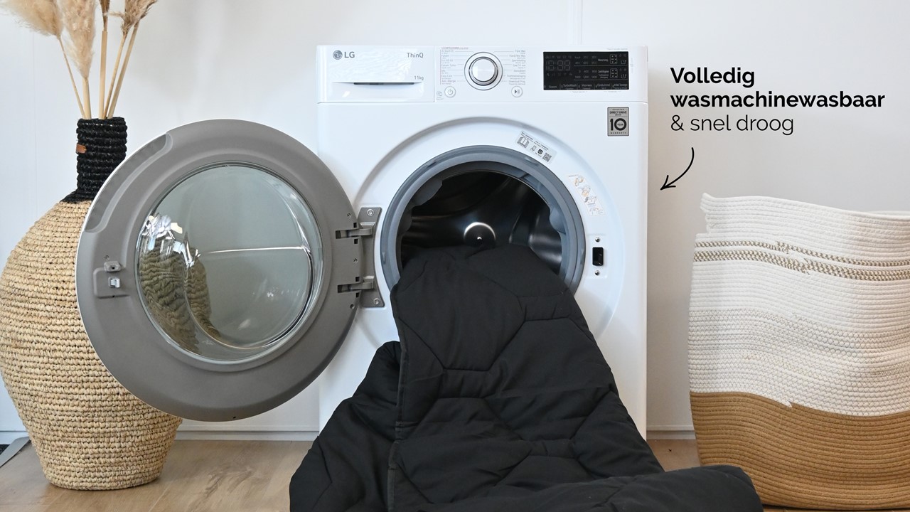 HappyBed Black - dekbed zonder overtrek
