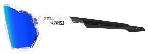 Lunettes AZR Pro Race RX Crystal verni/Noir / Écran Hydrophobe Bleu