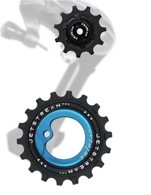 Tripeak Oversized pulleyhjul Jetstream pro keramiske lejer Shimano 10/11 speed (GS) 11T/18/T sort