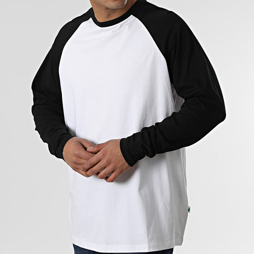 Tee Shirt Manches Longues Oversize Raglan TB4911 Blanc Noir