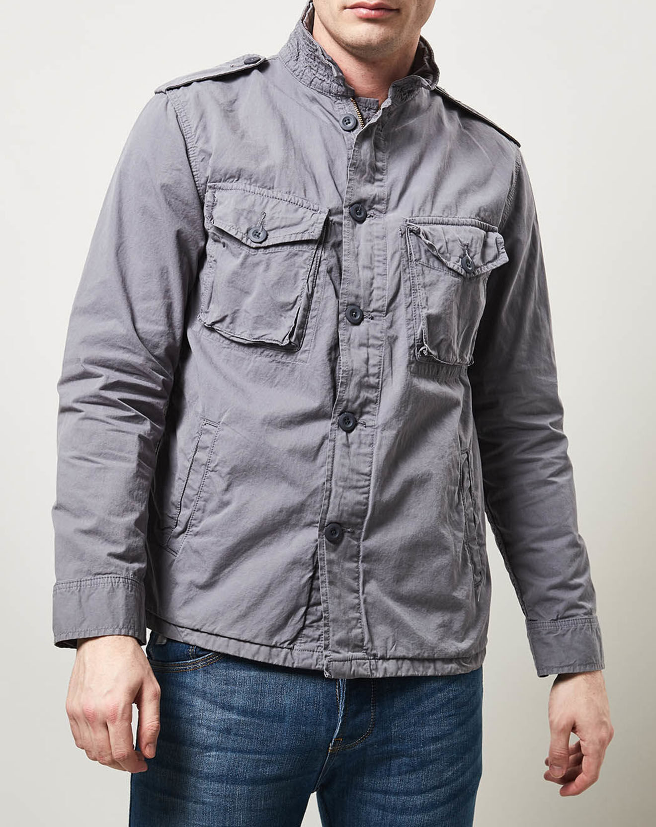 Hartford Veste Joshua bleu gris