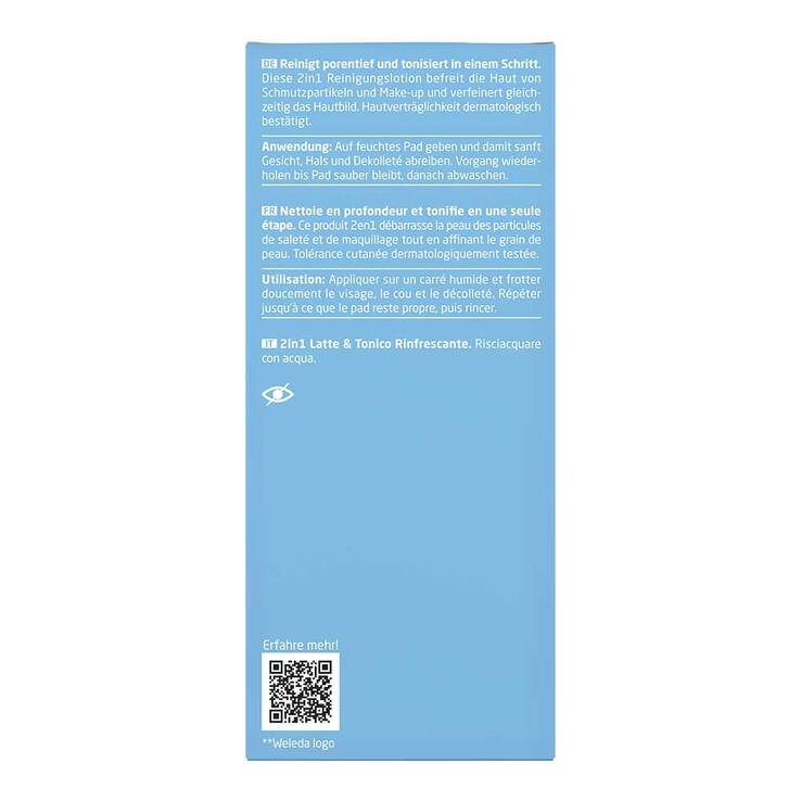 Weleda Erfrischende 2in1 Reinigung Milch, 100 ml