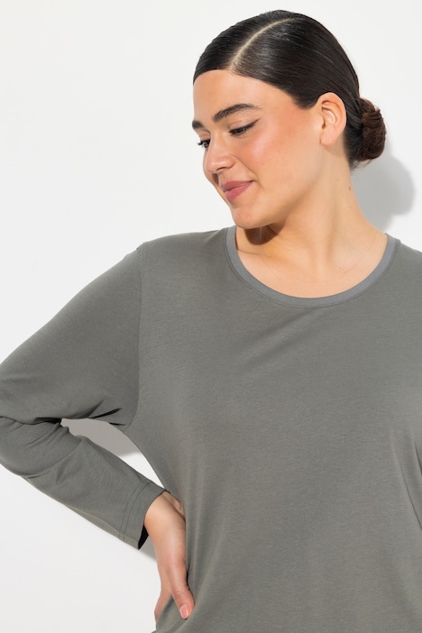Shirt, Slim, Rundhalsausschnitt, Langarm