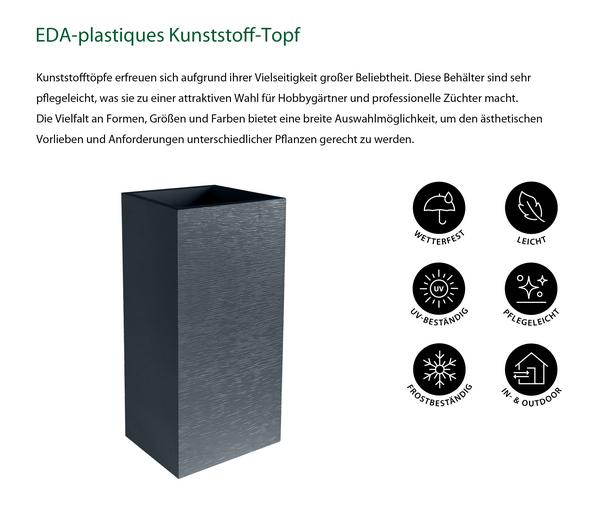 EDA Kunststoff-Topf Graphit, gerillt