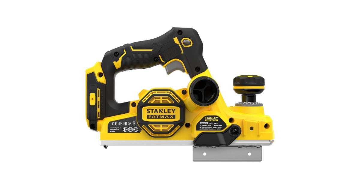 StanleyFATMAX V20 18V Brushless elektrische schaafmachine  (Zwart/geel, Accu en oplader niet inbegrepen)