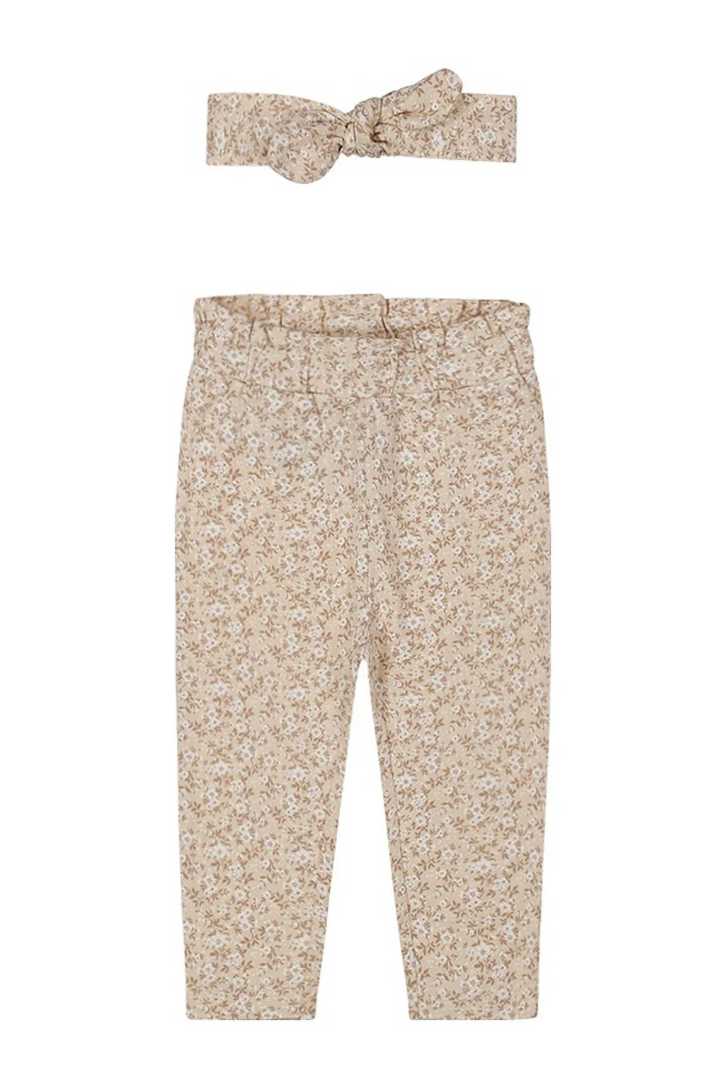 Dirkje broek + haarband beige/wit