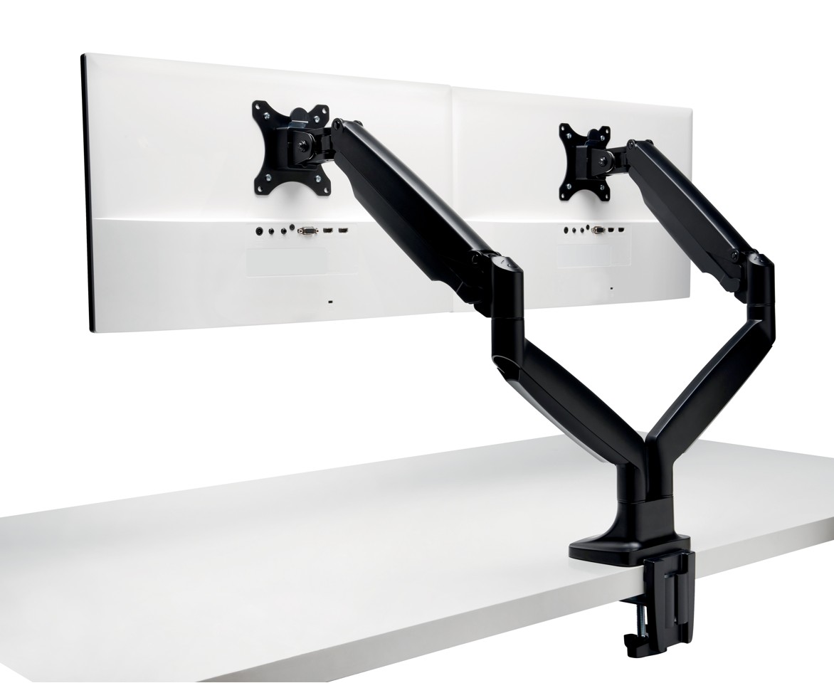 Kensington - OneTouch SmartFit Monitor arm dual - Black