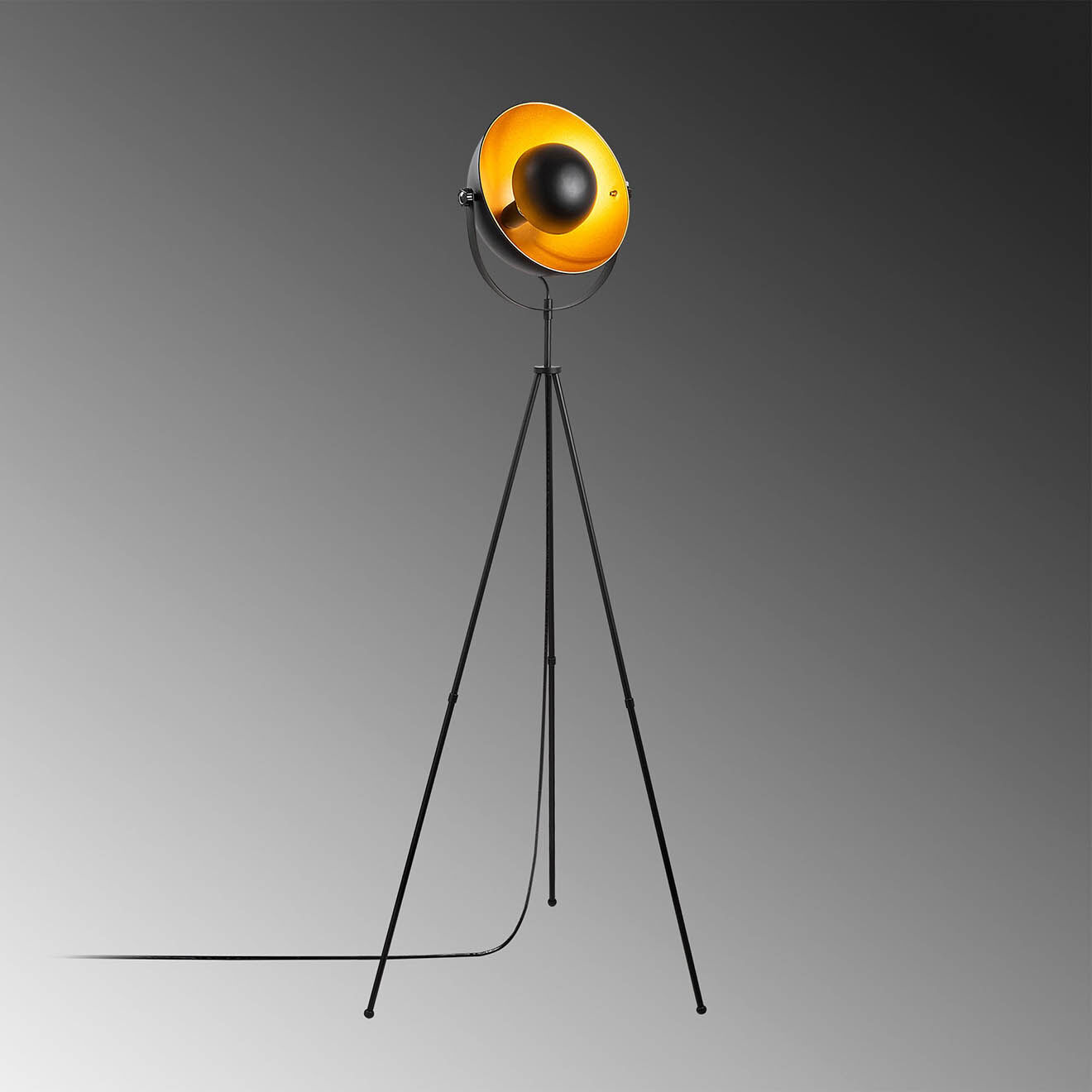 Opviq Lampadaire Mixed noir - 62x45x160 cm
