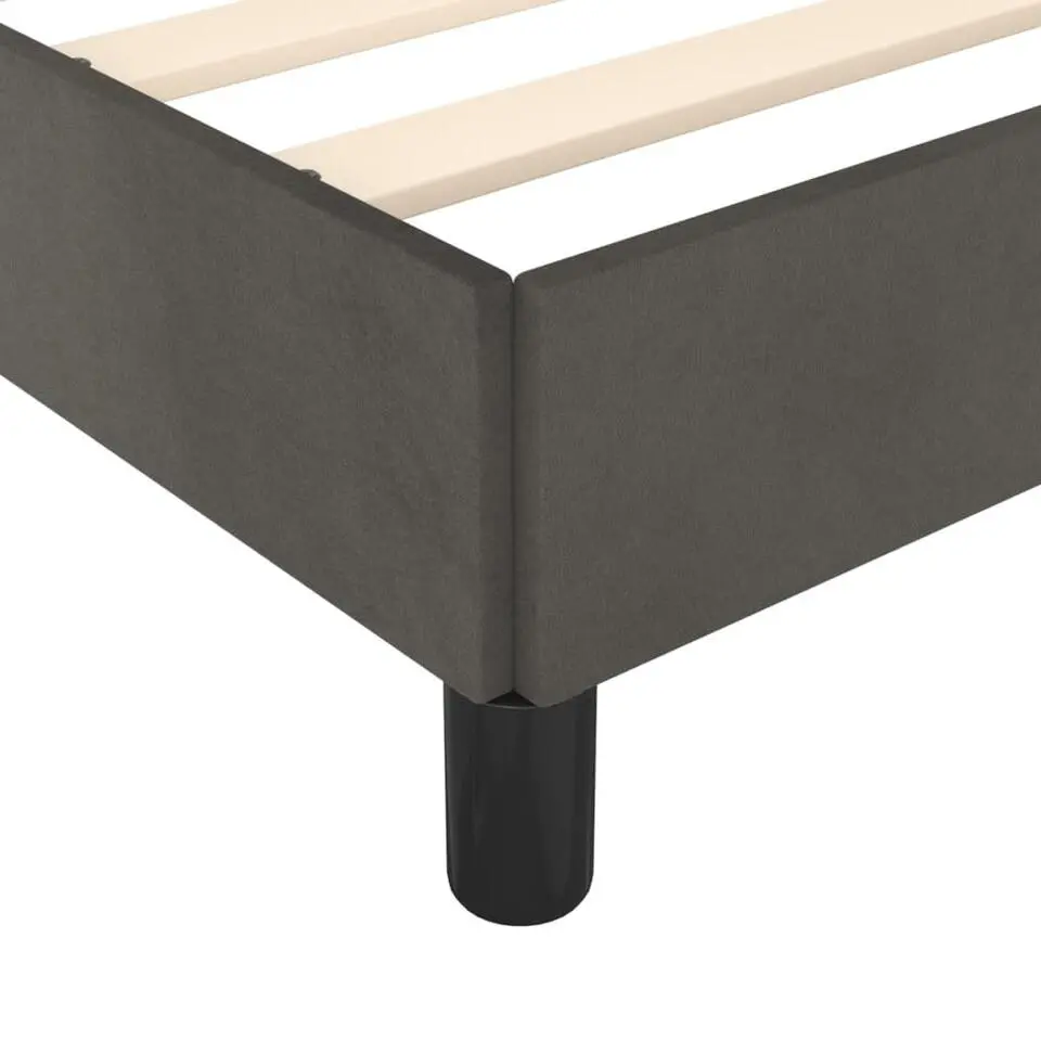 vidaXL - Bed frame zonder matras - Donkergrijs- Fluweel - 90x200 cm