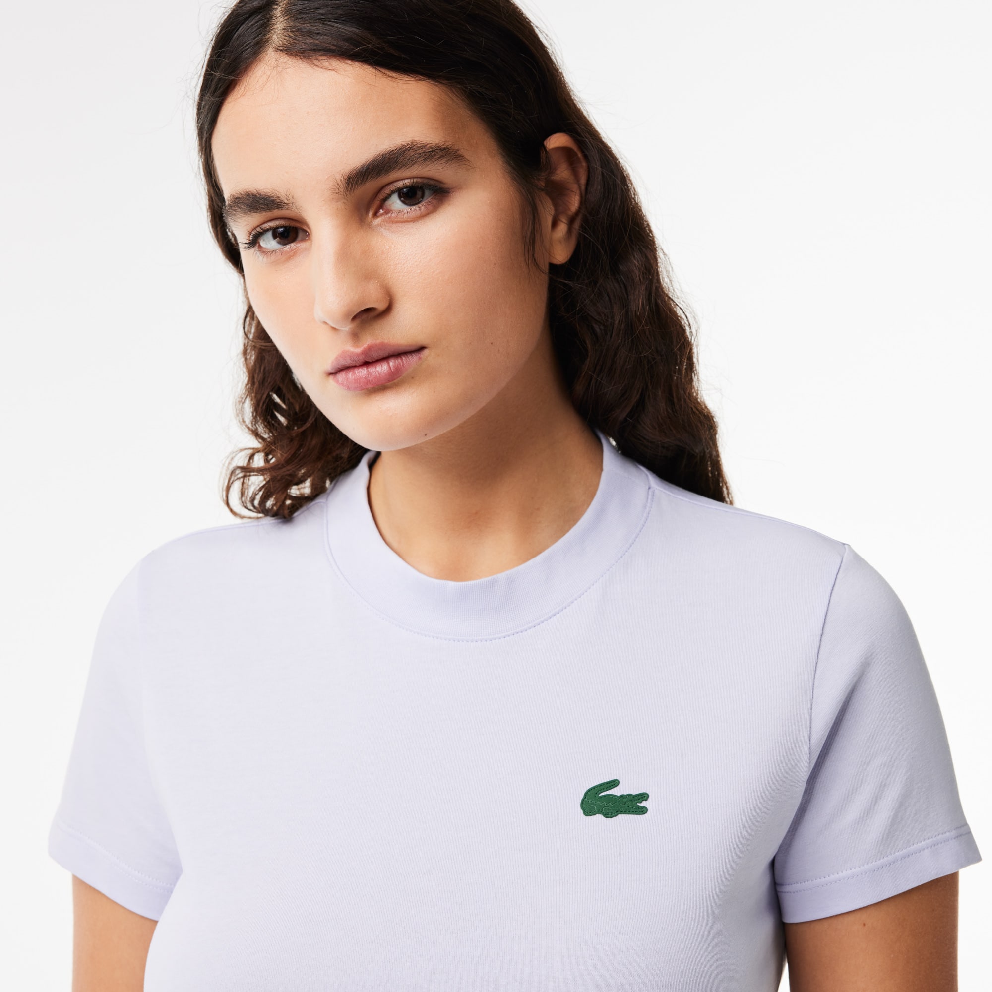 T-shirt jersey technique de coton biologique ultra-dry T-Shirts - Bleu - Lacoste - Femme