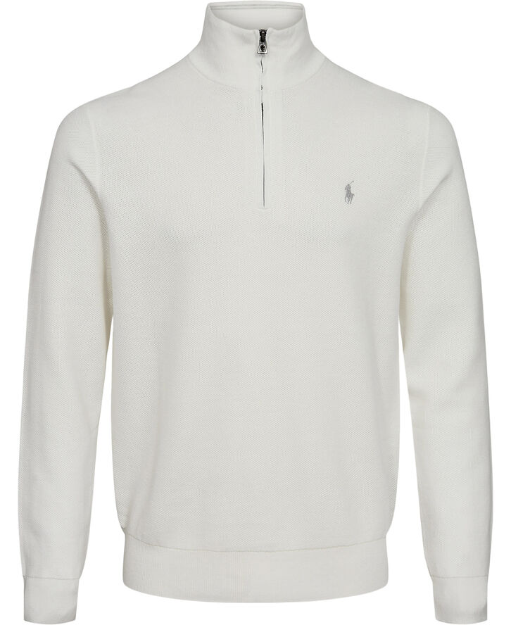 Polo Ralph Lauren Mesh-Knit Cotton Quarter-Zip Sweater 2wh6