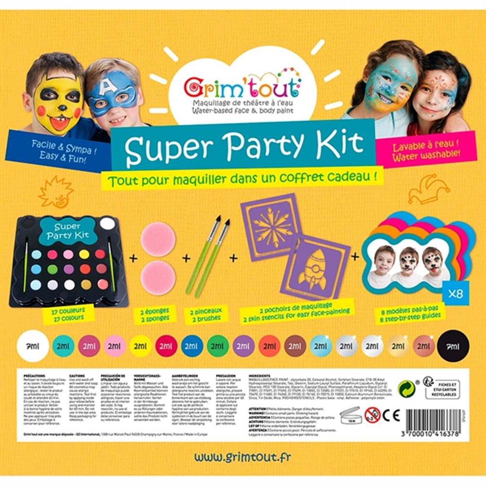 Køb Grim'tout Teatersminke Super Party Kit