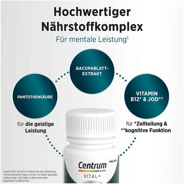 Centrum Vital + Mentale Leistung Kapseln, 30 St