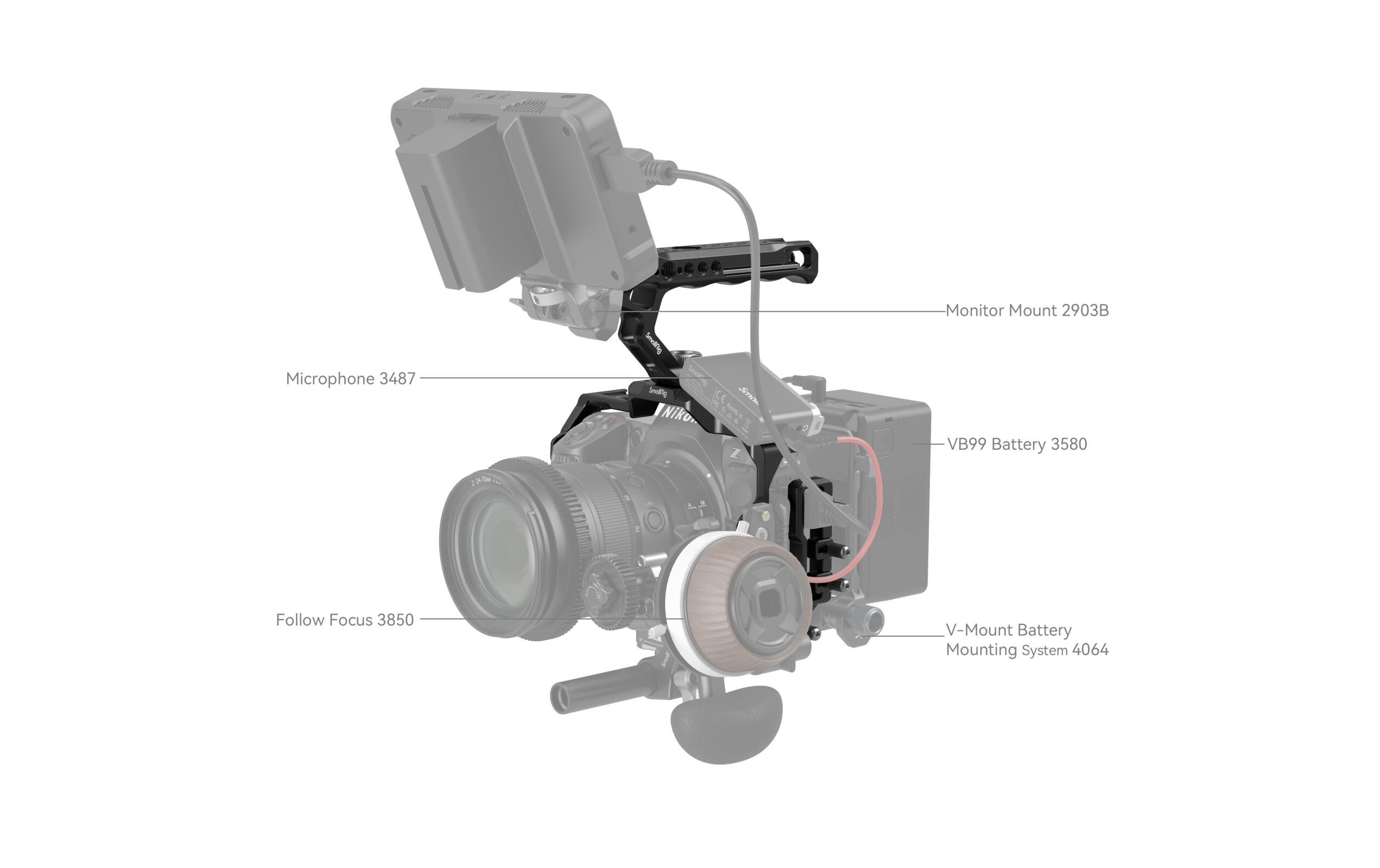 Cage Kit Nikon Z 8<br>Tragbares Handheld-Käfig-Kit zum Schutz der Kamera und zur Befestigung von Zubehör