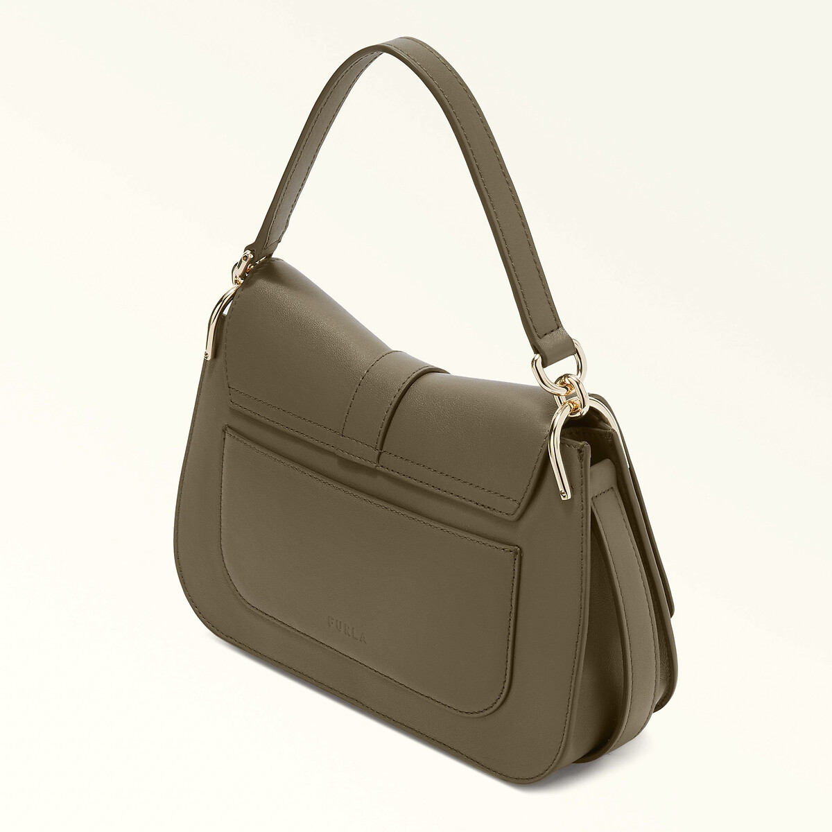 FURLA<br>Bolsa de mão com alça de ombro, em couro M Flow