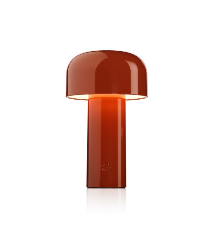 Flos Bellhop tafellamp LED oplaadbaar baksteenrood