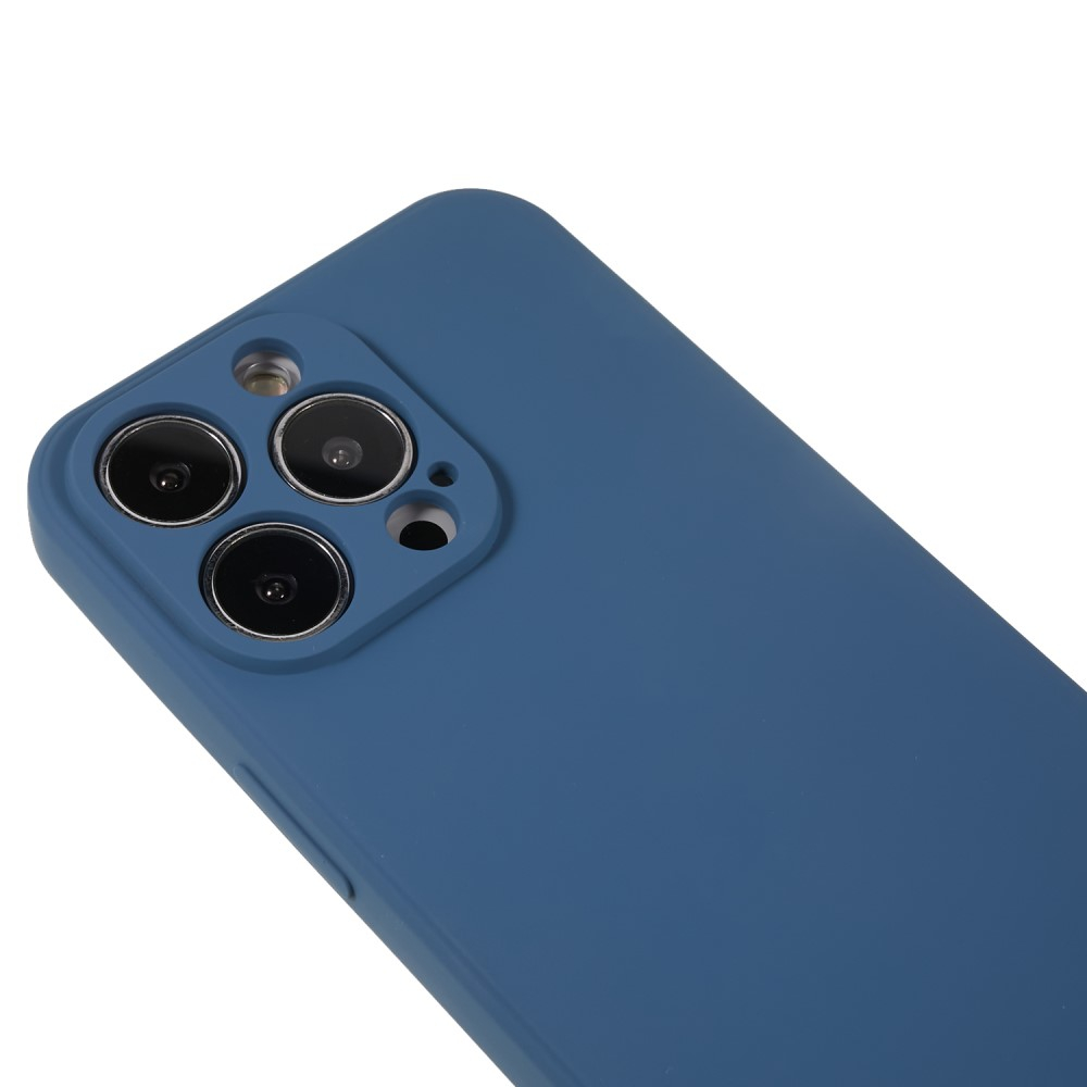 iPhone 13 Pro Gummi Case Hülle mit Kameraschutz - Blau (Matt)