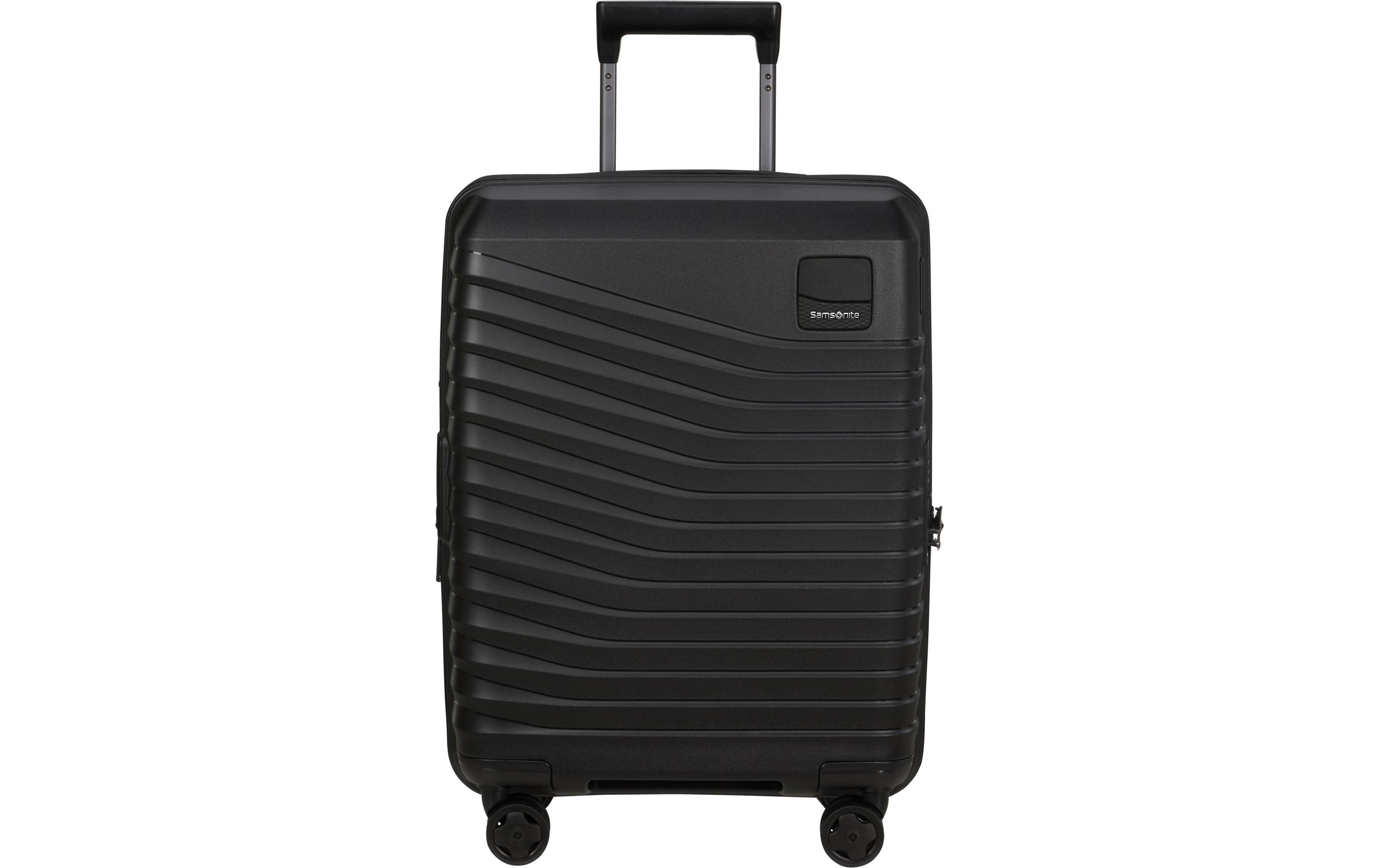Reisekoffer INTUO SPINNER 55 EXP BLACK<br>Erweiterbarer Koffer aus strapazierfähigem Polypropylen
