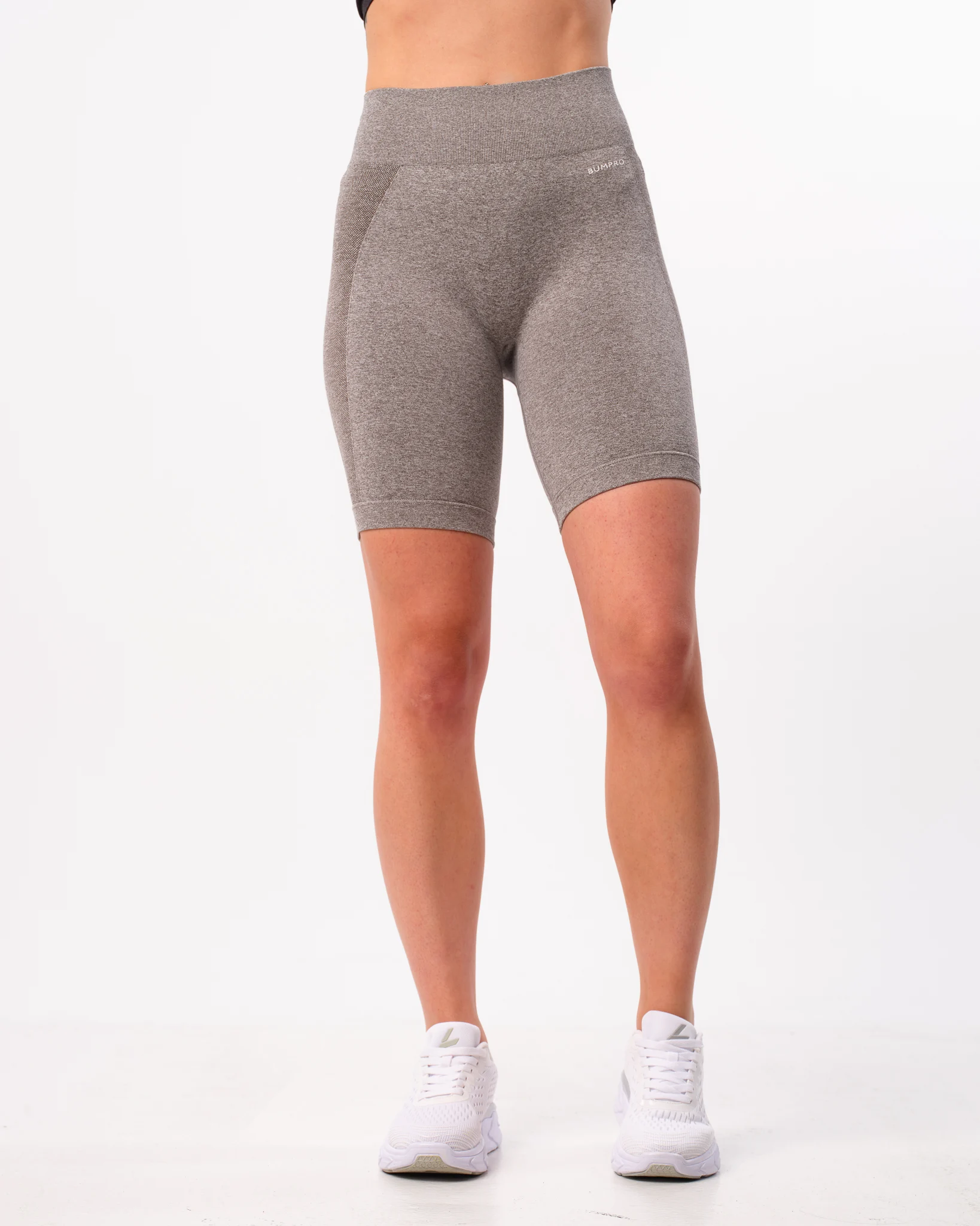Bumpro Power Up! Biker Shorts Mid Grey Marl