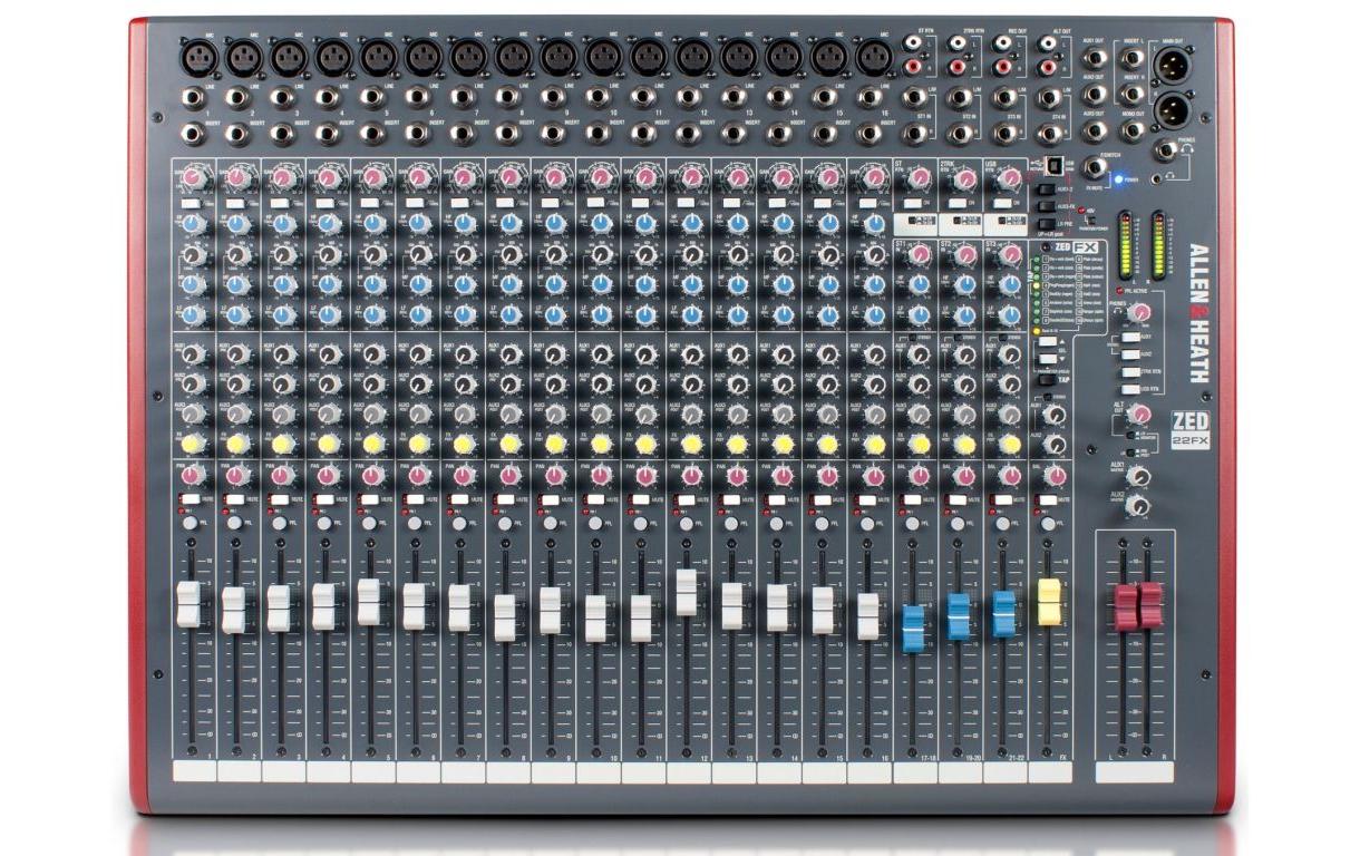 Mischpult ZED22FX<br>Mehrzweck-Mischpult mit USB-Interface und Effektprozessor