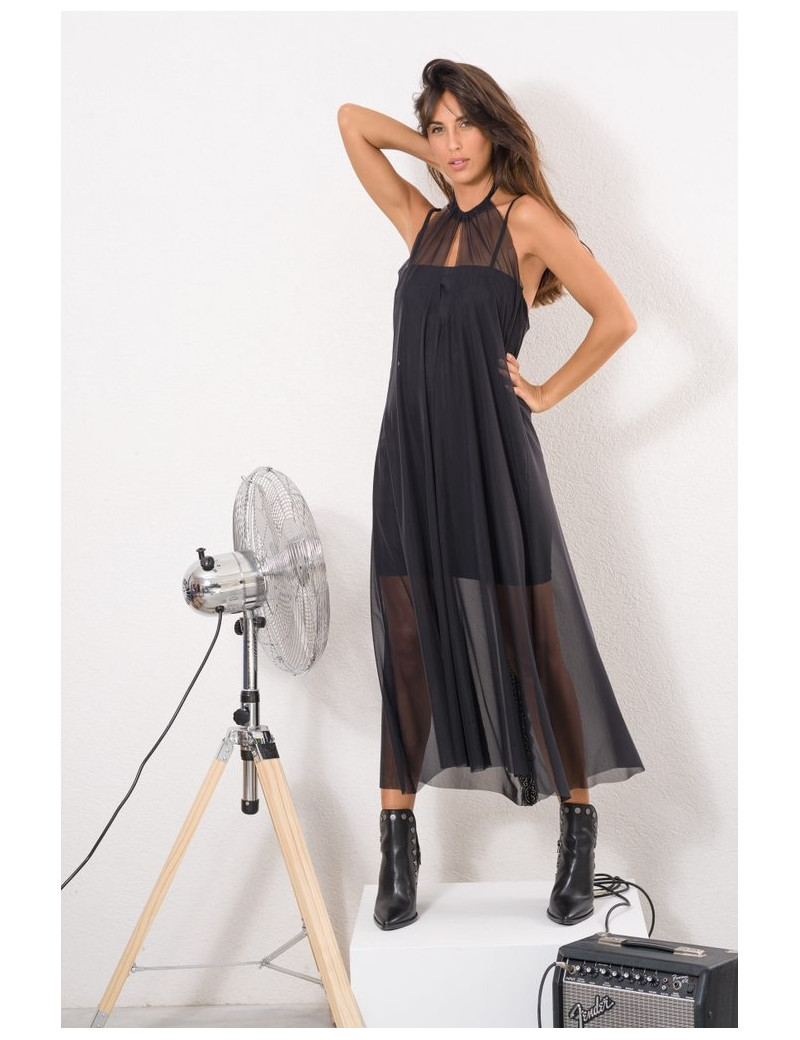 HBT ROBE LONGUE DEBBIE ROCK BLACK