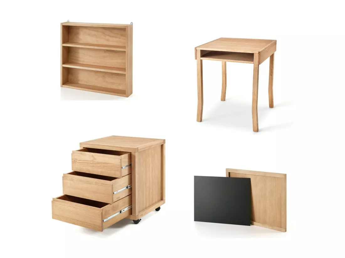 Lit évolutif bébé combiné avec matelas 70x120 cm bois massif bois SYA